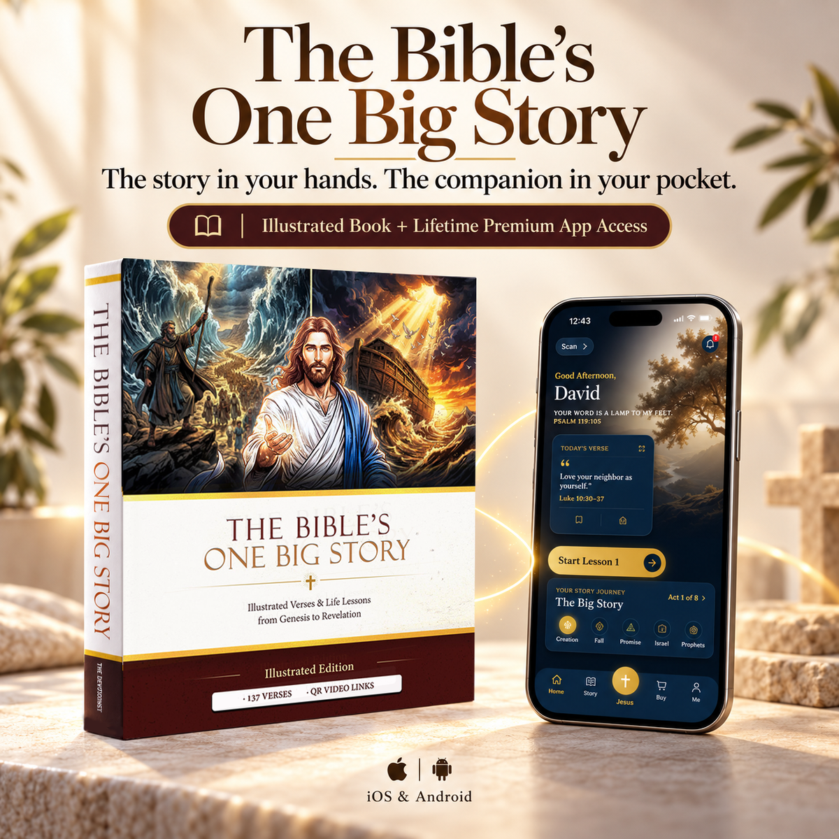 The Bible's One Big Story: Illustrated Bible Book with Companion App