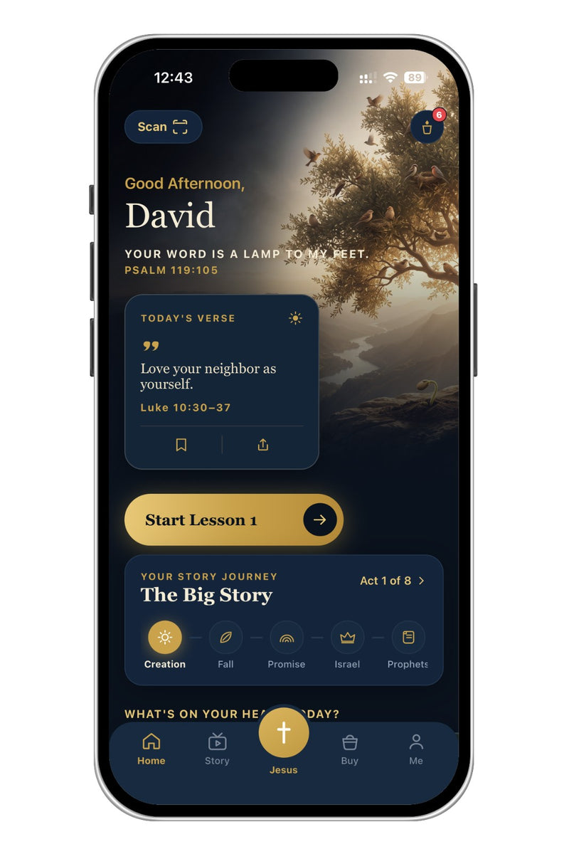 Your daily verse, lesson, and story journey
