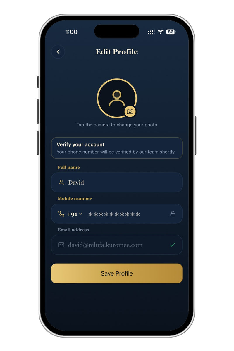 Your profile, verified and secure